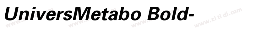 UniversMetabo Bold字体转换